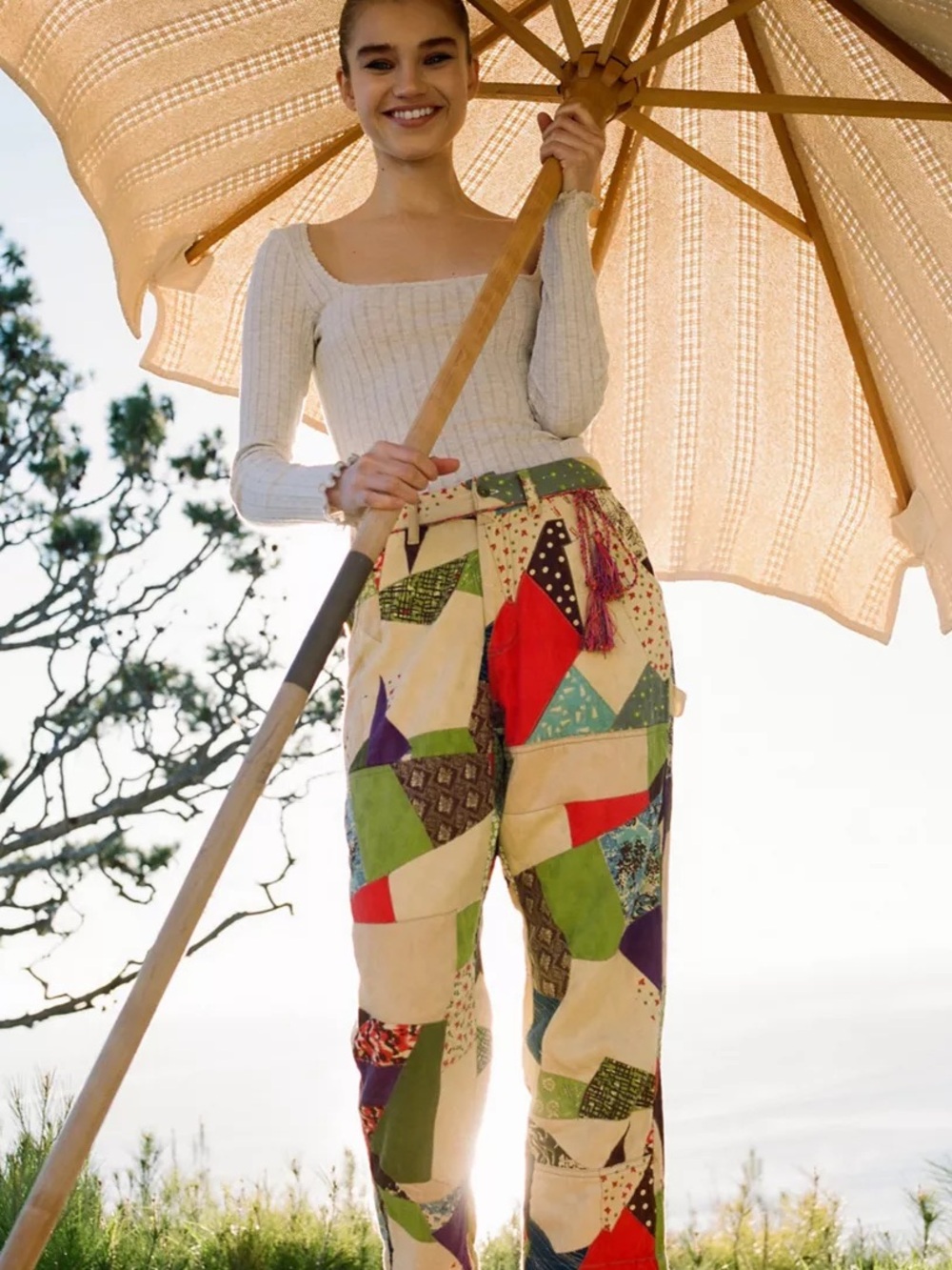 Kimchi Blue Micki Patchwork Cargo Pant - Picture 2 of 7
